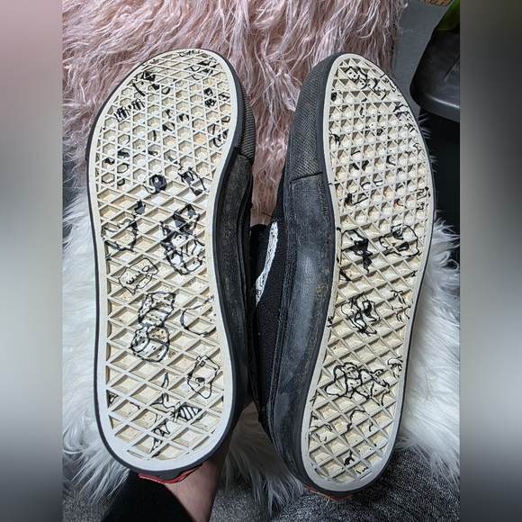 Vans Black Skate SK8 Hi Doodle Shoes - Picture 5 of 7